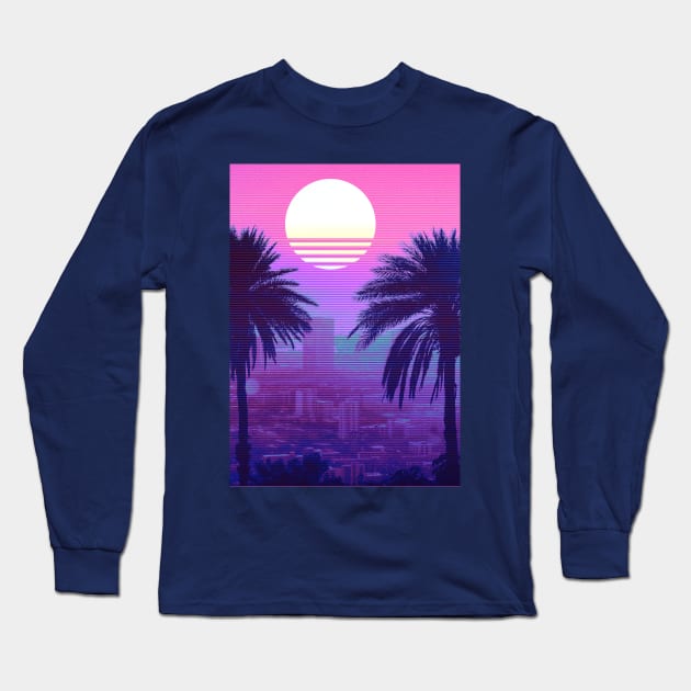 Sunset vibes Long Sleeve T-Shirt by mrcatguys